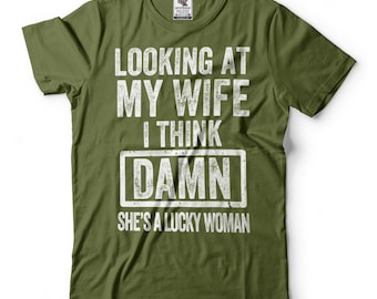 Rolig make, alla hjärtans dag-t-shirt: Lycklig fru, gåva