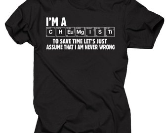 Funny Chemist T-shirt Gift for Chemistry Teacher Chemist Father's Day Birthday Gift