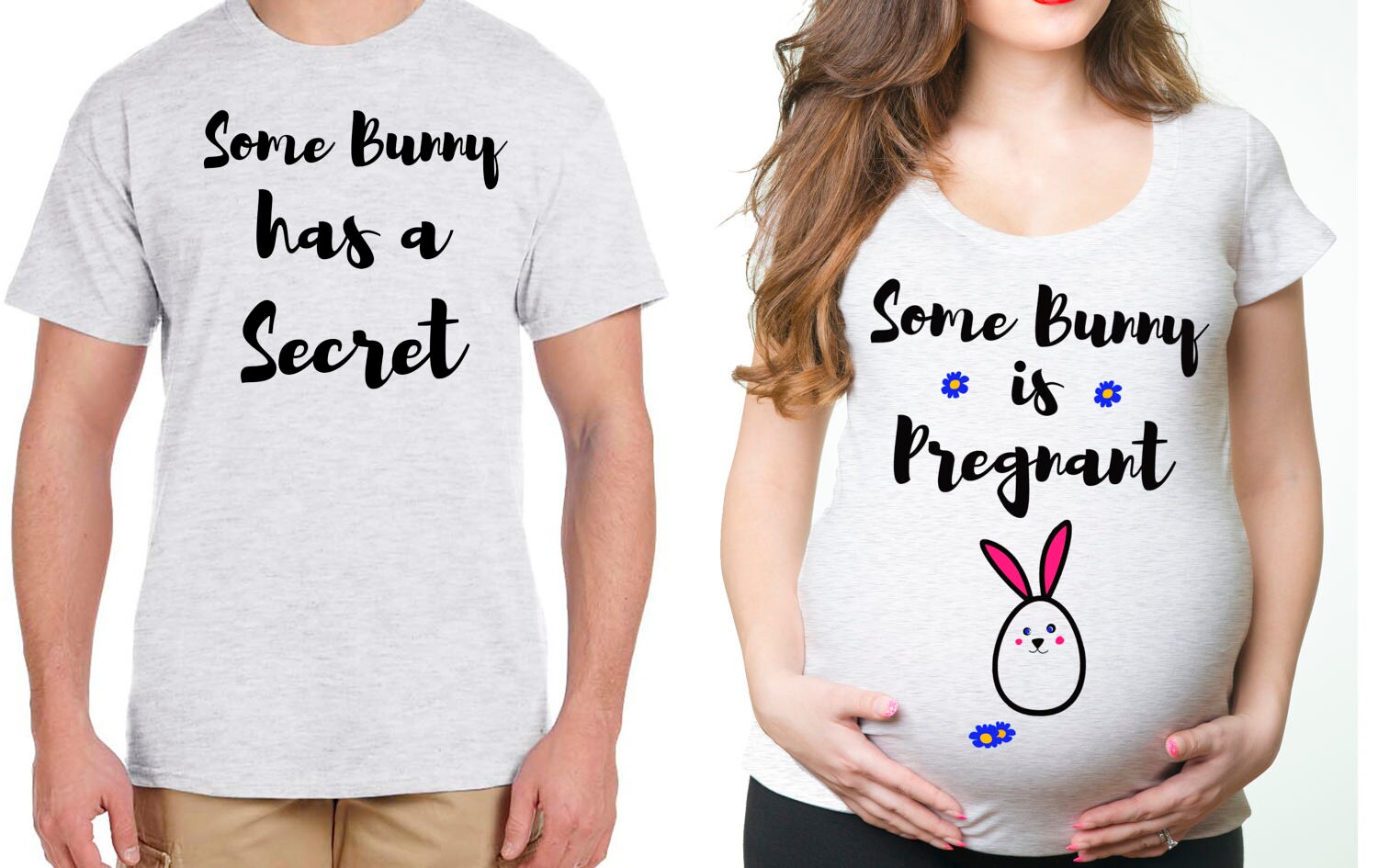 Easter Maternity Couple T-shirts Funny 