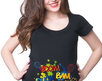 Funny Baby Kicking Maternity Tee: Pregnancy Top