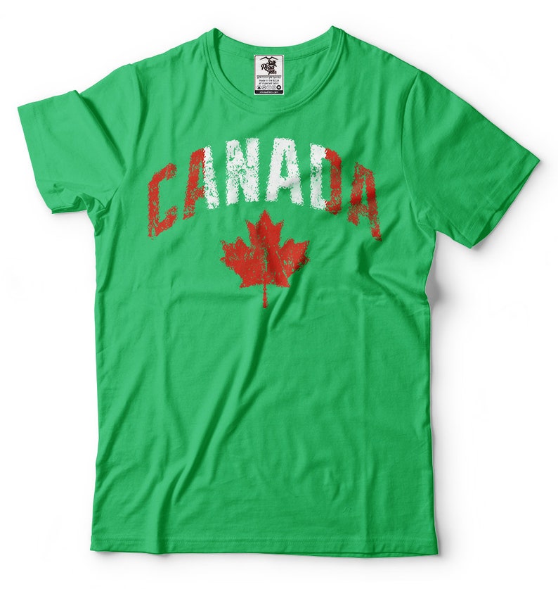 Canada Tshirt Canada Maple Leaf Flag Tshirt Canadian Etsy