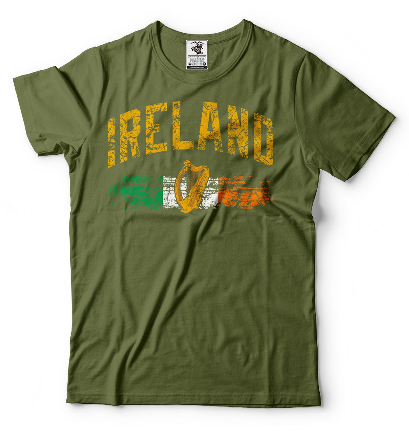 Ireland T-shirt Irish Flag Coat of Arms National Symbols Shirt Éire Tee ...
