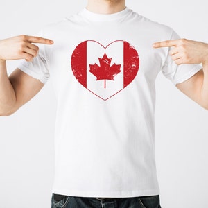 Kanada Herz Flagge Cooles T-Shirt Kanadier T Shirt