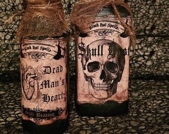 Spooky Potion Bottles, Halloween Home Decor, Halloween Decor, Creepy Decor, Witchy Decor, Potion Bottles, Spooky Halloween, Creepy Halloween