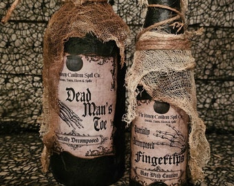 Handmade Halloween Potion Bottles: Creepy Witch Apothecary Decor