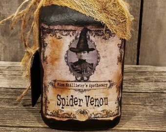 Halloween Potion Bottle, Spider Venom, Halloween decor, Halloween decoration, potion bottles, Witch bottles, Halloween potion, witchy