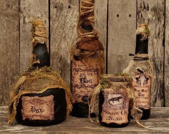 Hocus Pocus Inspired Potion Bottle Set, Life Potion, Halloween decor, Hocus Pocus decor, Sanderson Sisters, Hocus Pocus Party, Winifred, Pox