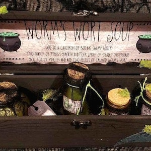 Nightmare Before Christmas Apothecary Set: Worm's Wort Soup, Deadly Nightshade
