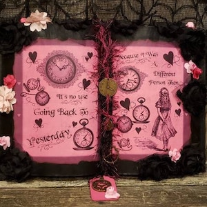 Alice in Wonderland Inspired Home Decor, Alice in Wonderland Book, Alice in Wonderland Room, Alice in Wonderland Party, Unique Decor, Alice