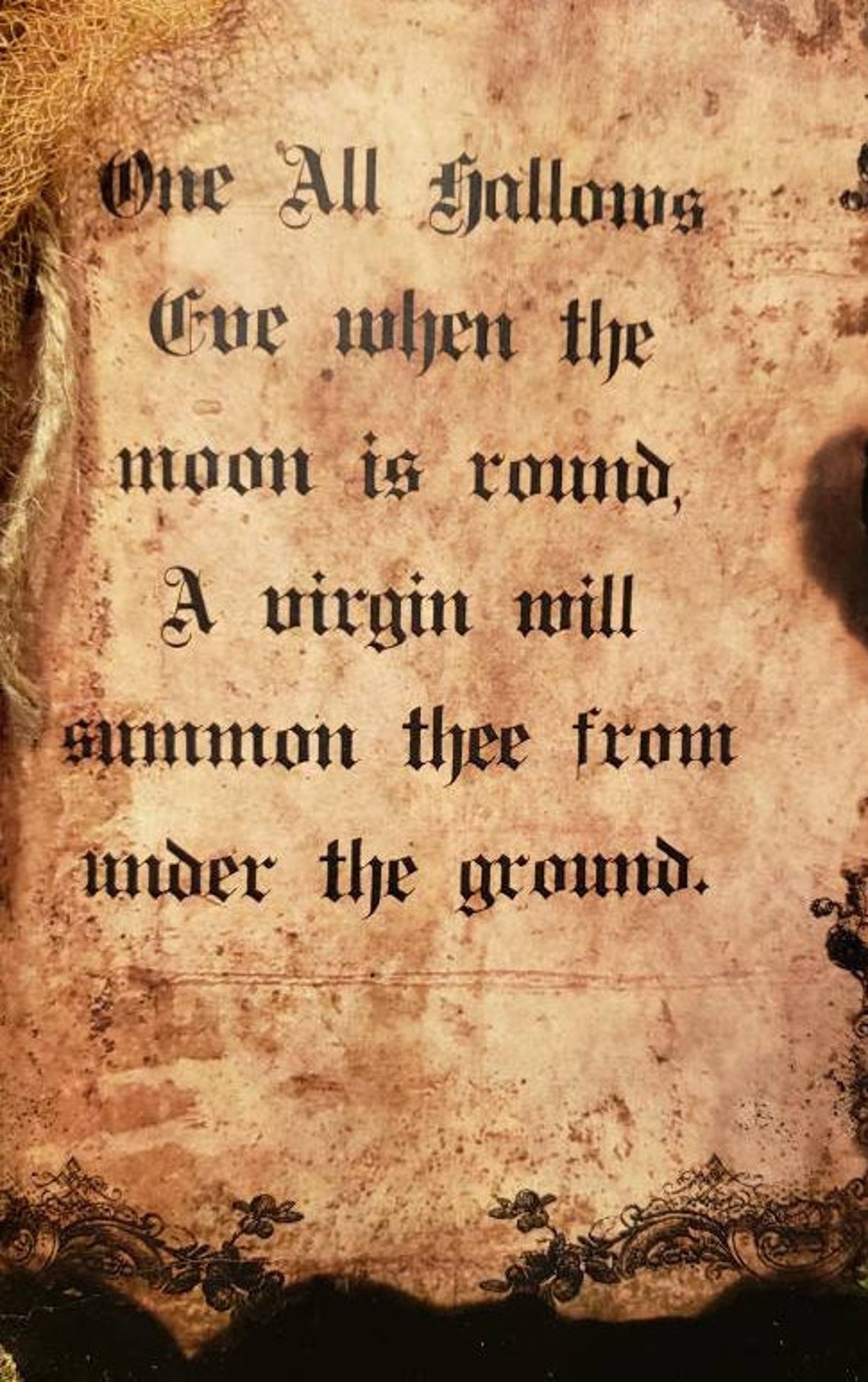 Black Flame Candle Hocus Pocus Inspired Spell Book Halloween Etsy