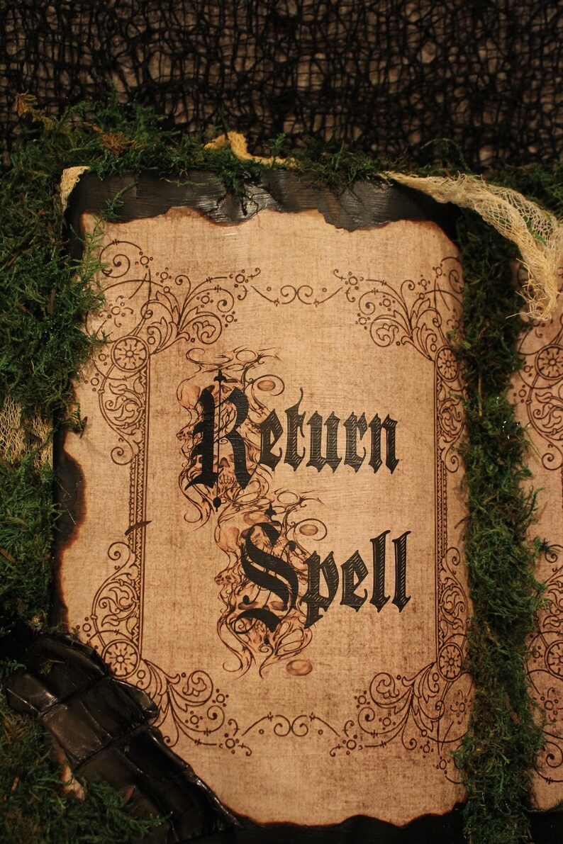 Halloween Spell Book Return Spell Halloween decor Halloween Etsy