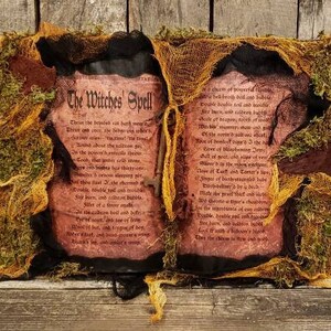 Handmade Halloween Spell Book: The Witches&#39; Spell Decor