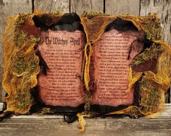 Halloween Decorations, Halloween Decor, The Witches&#39; Spell, Halloween Spell Book,  The Three Witches, Halloween book, Halloween home decor