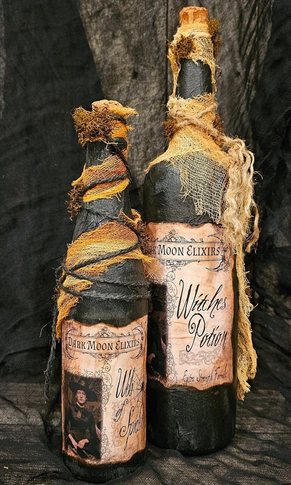 Halloween Potion Bottles with Cork - set of 3~ Decor