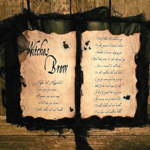 Witches Brew Spell Book: Handmade Halloween Decor