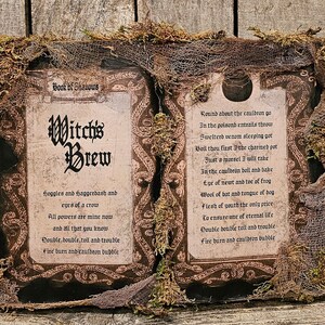 Handmade Halloween Spell Book: Witch&#39;s Brew Decor