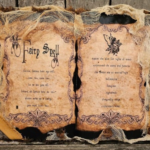 Handmade Fairy Spell Book: Halloween Decor