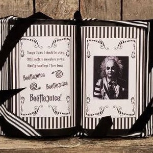 Beetlejuice Inspired Home Decor, Whimsical, Beetlejuice decor, Beetlejuice Book, Beetlejuice Party, Halloween decor, Halloween decorations