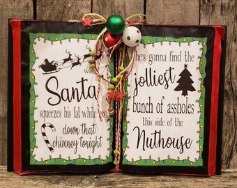 Christmas Vacation Book Decor: Funny Holiday Mantel Decoration