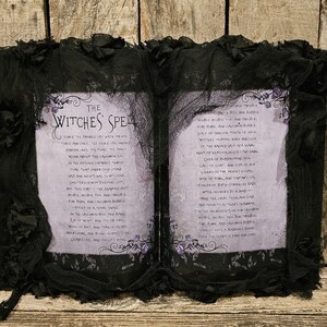 Handmade Witches&#39; Spell Book: Gothic Halloween Decor