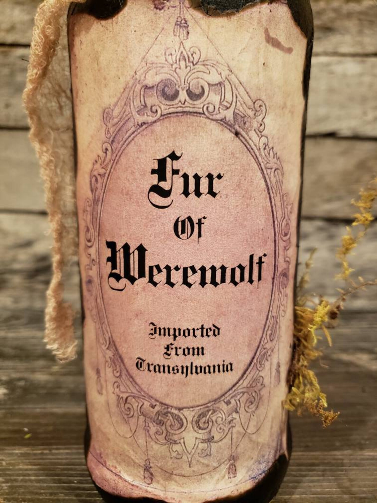 Halloween Potion Bottle Fur of Werewolf Halloween Etsy