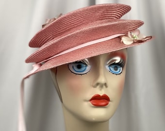 Candy Pink Parasisal Straw Travel Hat: Folding Summer Hat