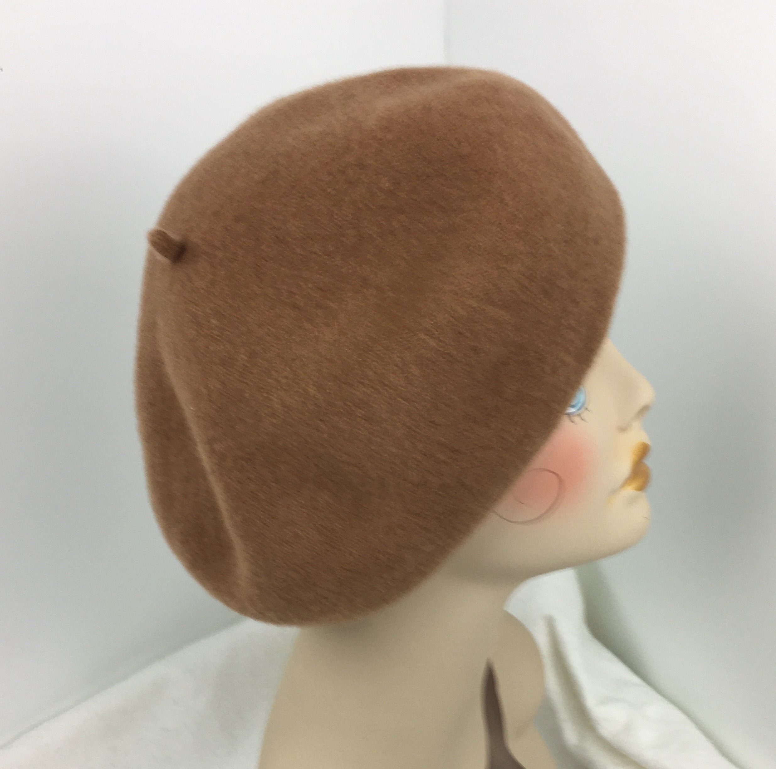 French Beret Cinnamon Tan Brown 