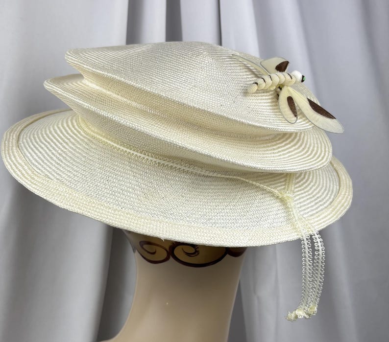 Packable Straw Hat, Cream, Parasisal Straw, Fits Most, Handmade image 8