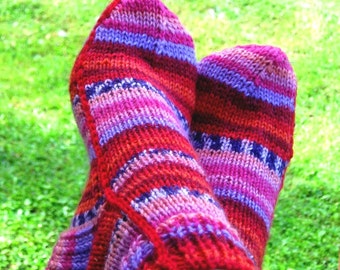 Easy socks on two needles Women s, m, l, PDF pattern only