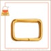 3/4 Inch Rectangle Ring, Shiny Brass Finish, 12 Pieces, .75 Inch 19 Mm ...