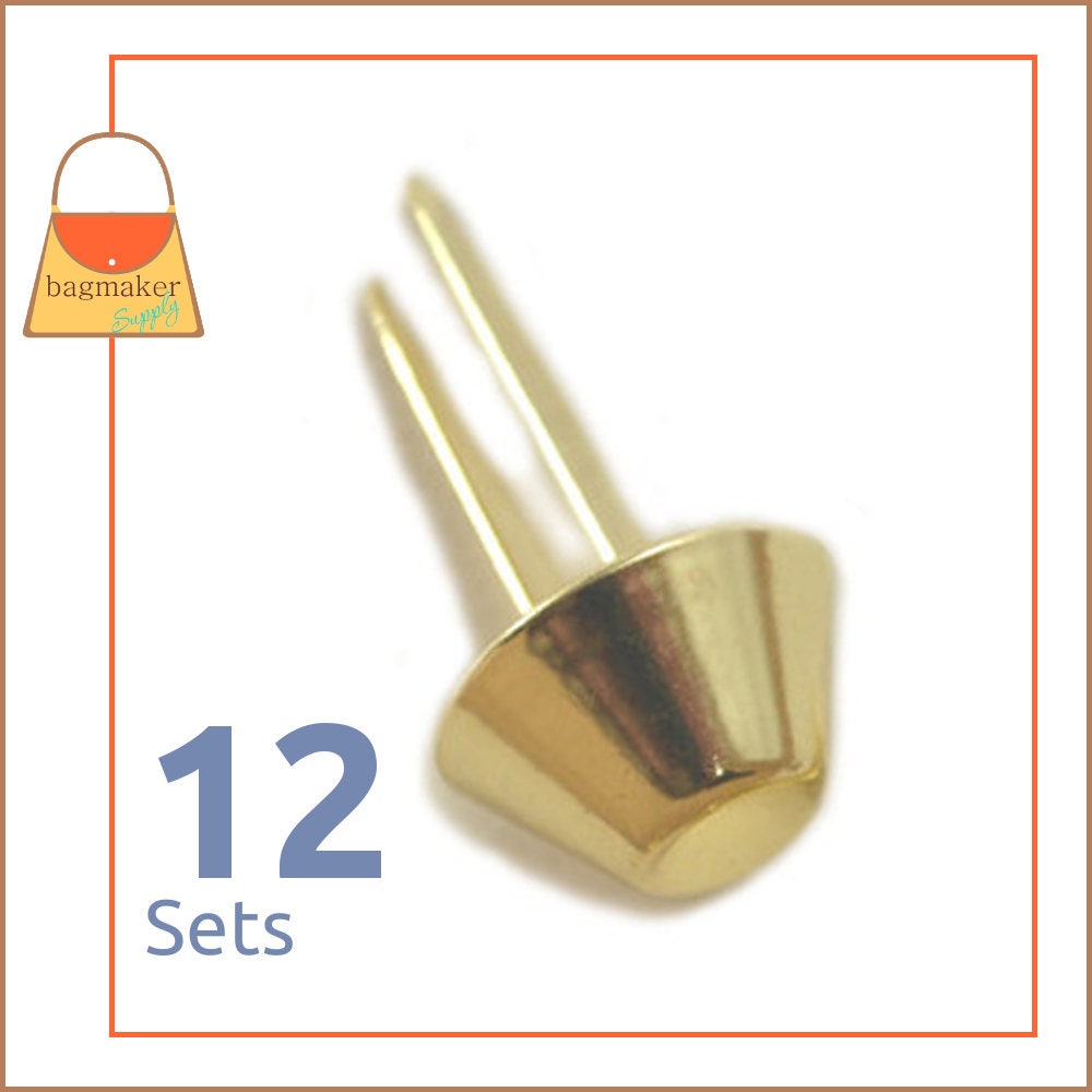 14 mm Purse Feet Handbag Bottom Studs Brass Finish 12 Feet Etsy