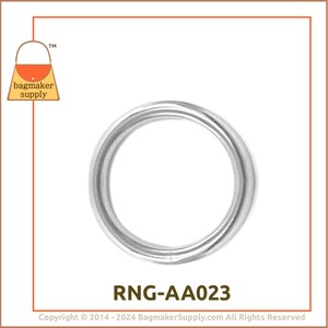 1 Inch O Ring, Stainless Steel, 12 Pieces, 25 mm O-Ring, 4 mm Gauge, Handbag Purse Bag Making Hardware Supplies, 1, RNG-AA023 image 7