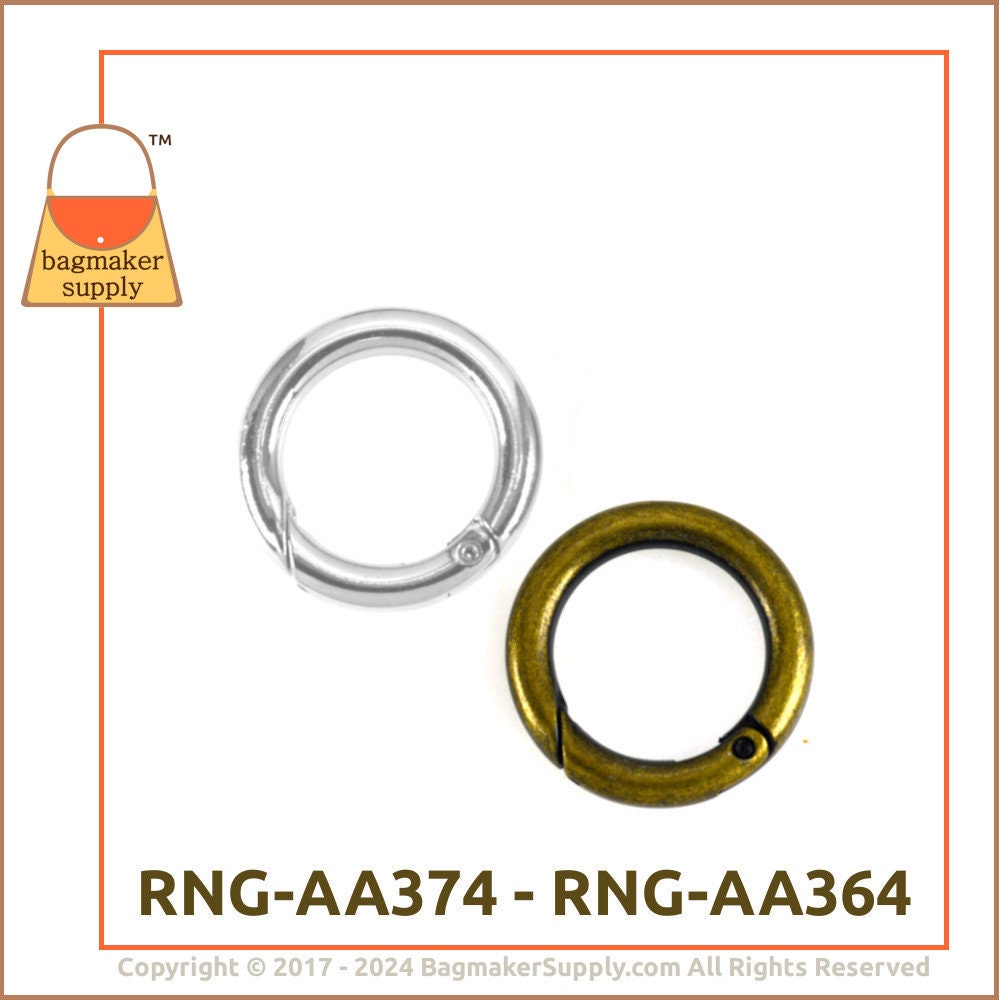 1 Inch Cast Spring Gate Ring, Nickel Finish, 6 Pieces, 25 Mm 1 Inch Cast Spring Gate Ring, Nickel Finish, 6 Pieces, 25 Mm