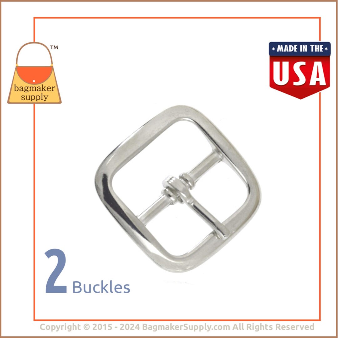 Square Buckle Without Spring 1 Inch Square Buckle, Nickel Finish, 2 Pack, 25 Mm Lightweight Strap ...