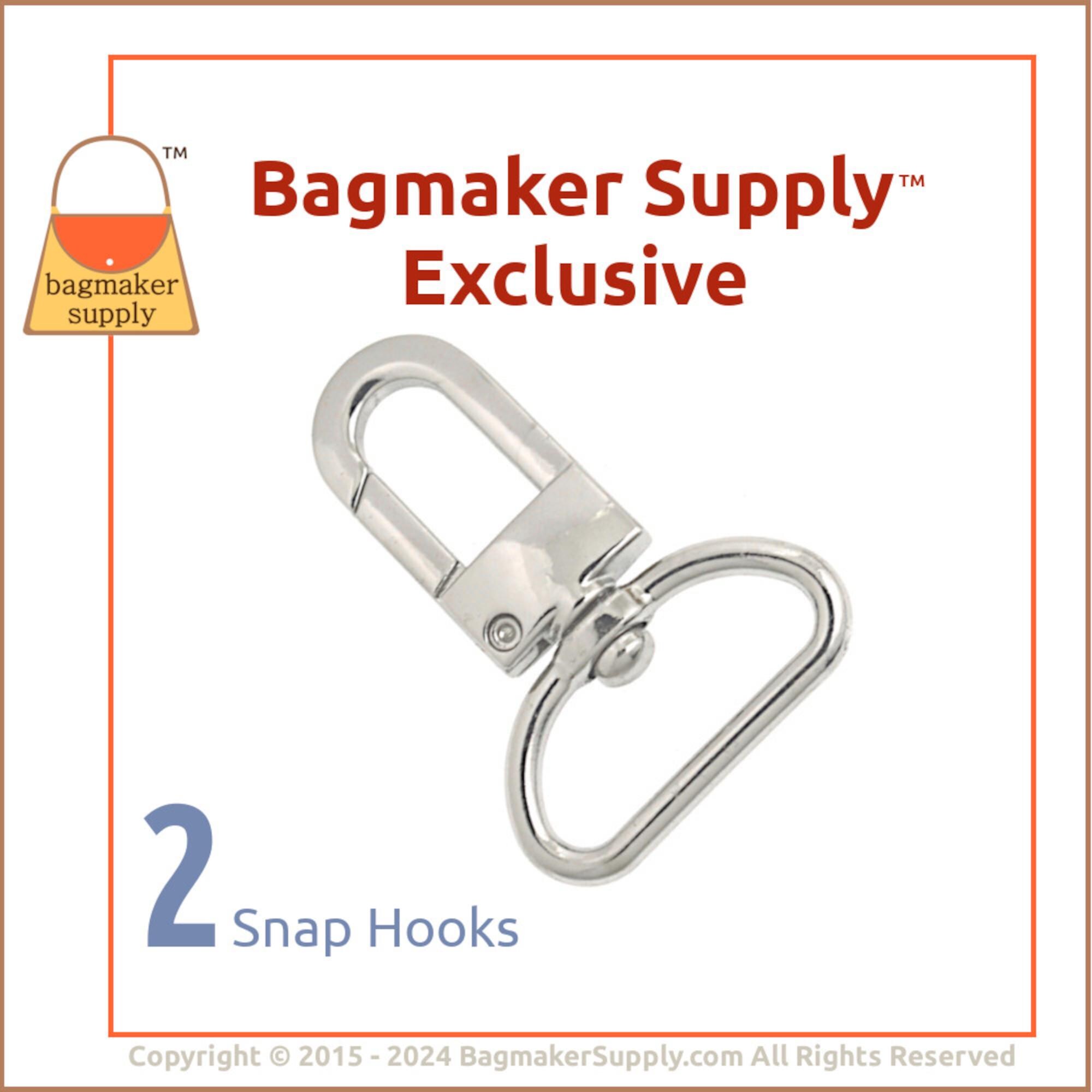 1 Inch Swivel Snap Hook, Deluxe Nickel Finish, 2 Pack, 25 Mm