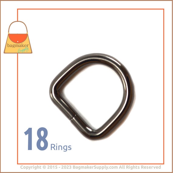 D-Rings - 3/4 - 4/Pack - Gunmetal