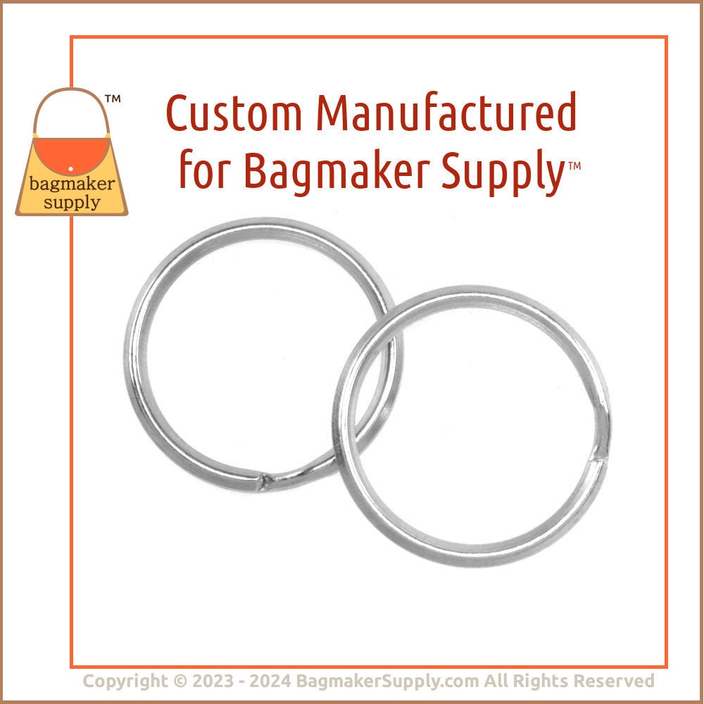 指輪・リング Numbering Keyring Shaped Coil Ring / 3 turns #8405 4BFK816 1 Inch Beveled Edge Key Ring, Nickel Finish, 36 Pieces