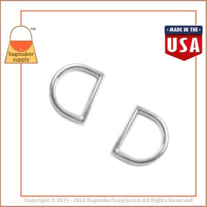 1-1/4 Inch Cast D Ring, Nickel Finish, 6 Pieces, 32 mm Dee Ring, Handbag Purse Bag Making Hardware Supplies, 1-1/4, 1.25 Inch, RNG-AA108 image 5