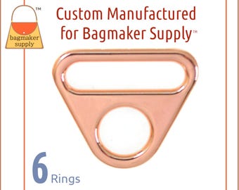 1 Inch Triangle Double Ring, Deluxe Nickel Finish, 2 Pack, 25 Mm