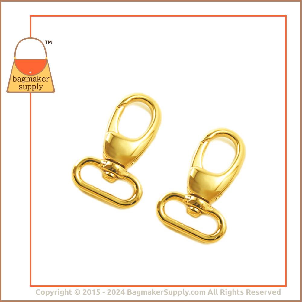 PH PandaHall 6 moschettone Girevole Staccabile,3 Colori D-Ring Chiusure Girevoli Push Gate Chiusure per Aragosta Chiusure per Borsa di Ricambio per Portachiavi Borsa per Fare Artigianato In Pelle,25mm