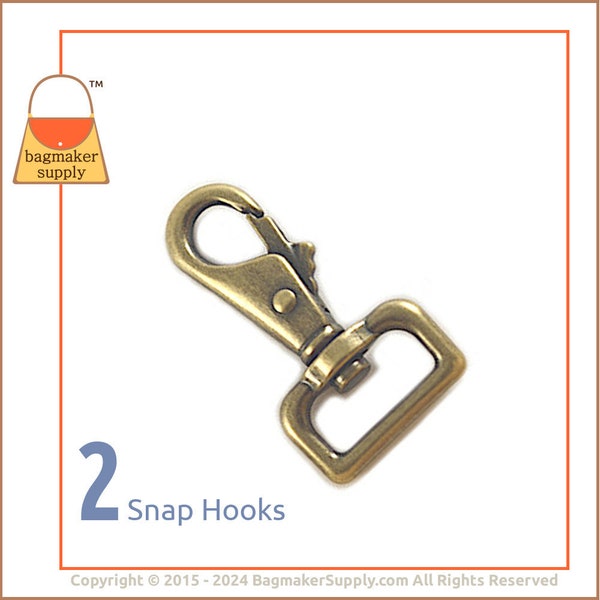 CleverDelights 1.5" Swivel Lobster Clasps - Antique Bronze, 50 Pack