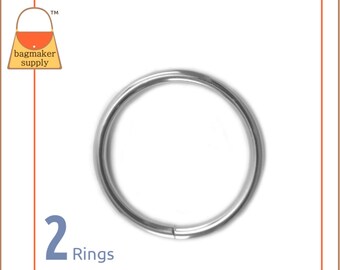 Joint torique de 5 mm, finition nickelée 5 mm, joint torique argenté de 51 mm, accessoires de quincaillerie pour sac à main, RNG-AA175