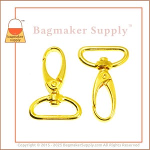 May include: Two gold-toned metal swivel clasps. The clasps are designed for attaching to bags, straps, or other accessories.