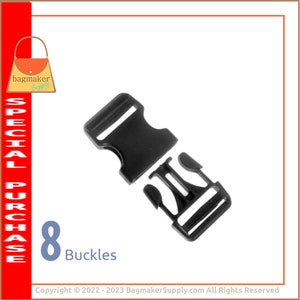 YKK Hebillas de plástico planas de liberación lateral doble ajustable de  10-1 pulgadas
