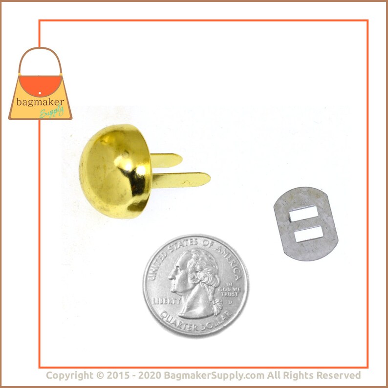 34 Inch 34 .75 Inch Handbag Purse Bag Making Hardware Supplies 12 Feet Brass Finish Extra Large Purse Feet PFT-AA009 20 mm