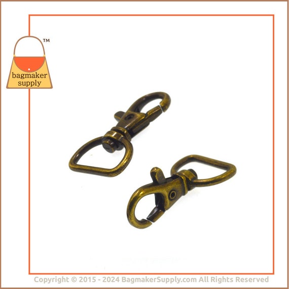 3/4 Inch Swivel Snap Hook, Lobster Claw Trigger Style, Antique Brass  Finish, 18 Pack, 19 Mm Purse Clip, Handbag Bag Hardware, SNP-AA083 -   Denmark
