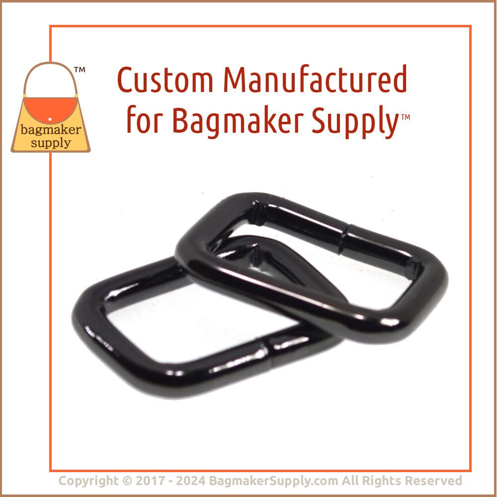 3/4 Inch Rectangle Ring, Deluxe Black Nickel / Gunmetal 3/4 Inch Rectangle Ring, Deluxe Black Nickel / Gunmetal