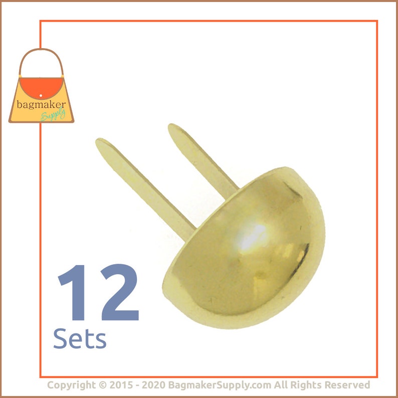 34 Inch 34 .75 Inch Handbag Purse Bag Making Hardware Supplies 12 Feet Brass Finish Extra Large Purse Feet PFT-AA009 20 mm
