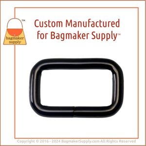 1 Inch Rectangle Ring, Deluxe Black Nickel / Gunmetal Finish, 18 Pack ...