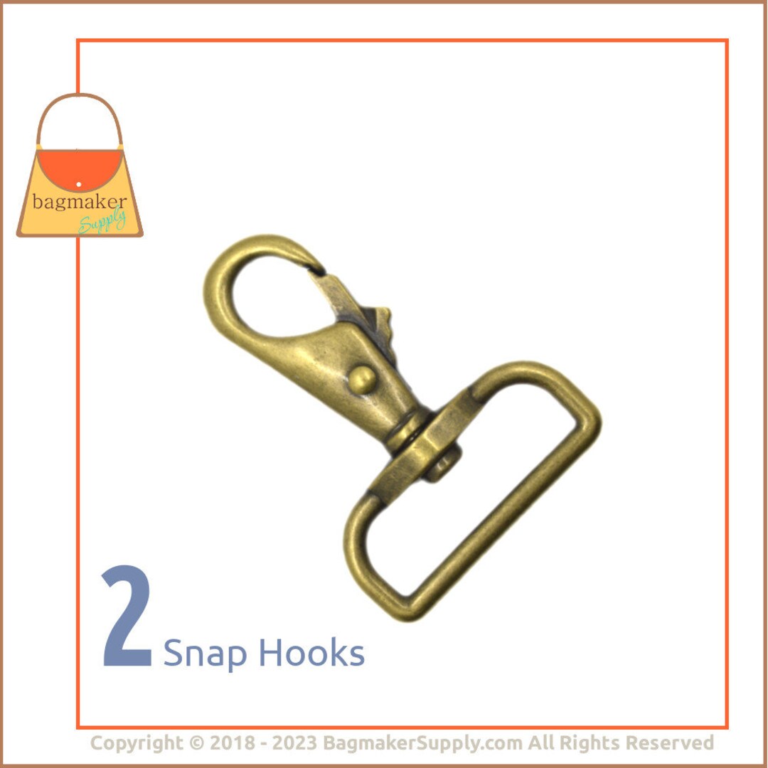 11/2 Inch Heavy Trigger Swivel Snap Hook, Light Antique Brass